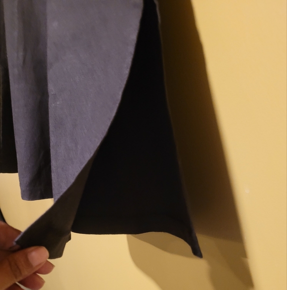 Talbots Black Peite Midi A-Line Side Slits Skirt - Picture 2 of 8